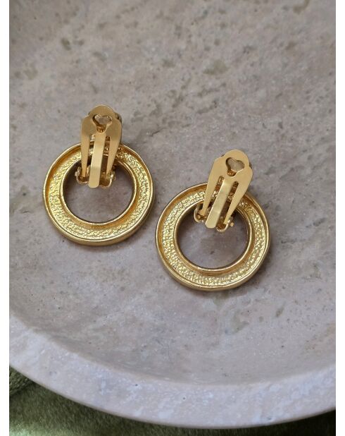Boucles d'Oreilles Vintage dorées
