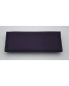 Portefeuille long en nylon violet & cuir noir - 9 x 19 x 2,2 cm
