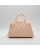 Sac Intrecciato rose poudré - 30 x 22,5 x 10 cm