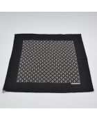 Foulard Petit Bandana Soie noir - 42 x 42 cm