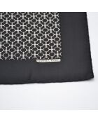 Foulard Petit Bandana Soie noir - 42 x 42 cm