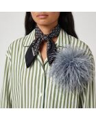 Foulard Petit Bandana Soie noir - 42 x 42 cm