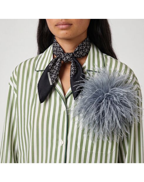 Foulard Petit Bandana Soie noir - 42 x 42 cm