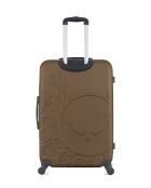 Set van 3 lichtbruine Nais ABS koffers - 75 x 47 x 29 cm