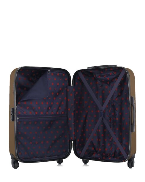 Set van 2 lichtbruine Nais ABS koffers - 65 x 41 x 26 cm