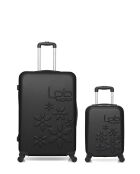 Set mit 2 schwarzen ABS-Koffern Eleonor — 75 x 47 x 29 cm