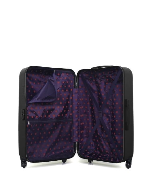 Lot de 4 valises en ABS Eleonor noires - 75 x 47 x 29 cm
