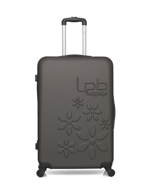 Lot de 3 valises en ABS Eleonor marron foncé - 75 x 47 x 29 cm