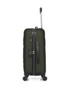 Lot de 2 valises en ABS Eleonor vert foncé - 55 x 35 x 21 cm