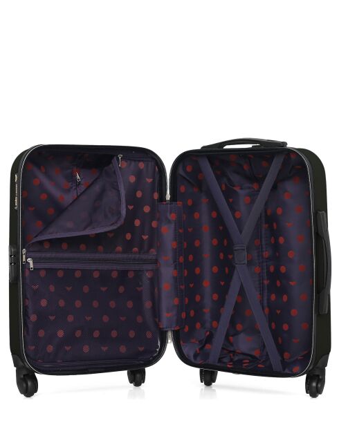 Lot de 2 valises en ABS Eleonor vert foncé - 55 x 35 x 21 cm