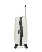 Lot de 2 valises en ABS Eleonor écrues - 65 x 41 x 26 cm