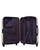 Lot de 2 valises en ABS Eleonor écrues - 65 x 41 x 26 cm