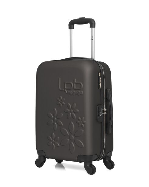 Valise cabine en ABS Eleonor marron foncé - 55 x 35 x 21 cm