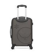 Valise cabine en ABS Eleonor marron foncé - 55 x 35 x 21 cm