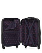 Valise cabine en ABS Eleonor marron foncé - 55 x 35 x 21 cm