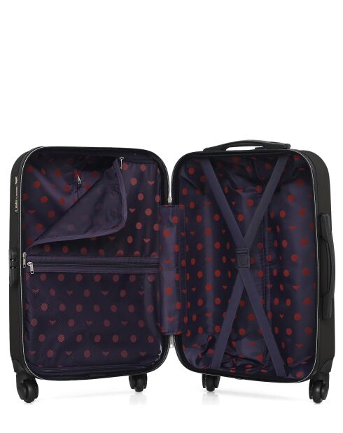 Valise cabine en ABS Eleonor marron foncé - 55 x 35 x 21 cm