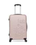 Lot de 2 valises en ABS Eleonor rose clair - 65 x 41 x 26 cm