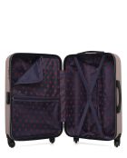 Lot de 2 valises en ABS Eleonor rose clair - 65 x 41 x 26 cm