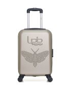 Valise cabine XS en ABS Francette beige - 50 x 33 x 21 cm