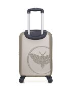 Valise cabine XS en ABS Francette beige - 50 x 33 x 21 cm