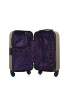 Valise cabine XS en ABS Francette beige - 50 x 33 x 21 cm