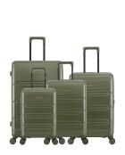 Set van 4 ABS koffers Lynda khaki - 76 x 49 x 29,5 cm