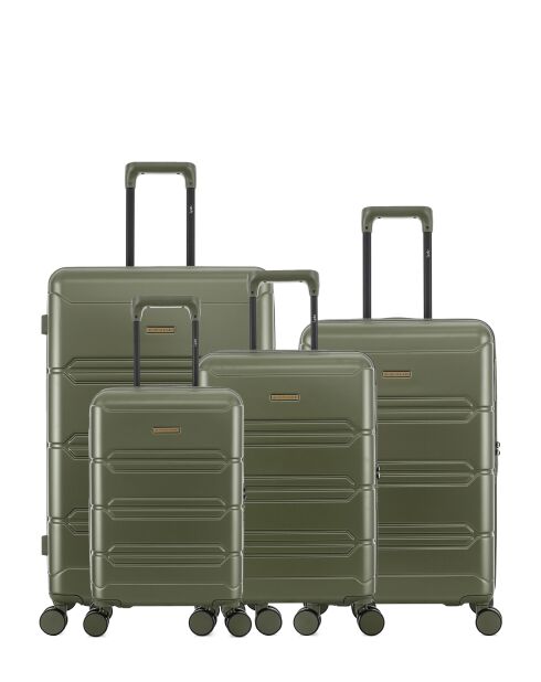 Lot de 4 valises en ABS Lynda kaki - 76 x 49 x 29,5 cm