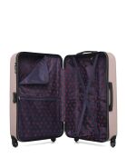 Set di 3 valigie Eleonor ABS rosa chiaro - 75 x 47 x 29 cm