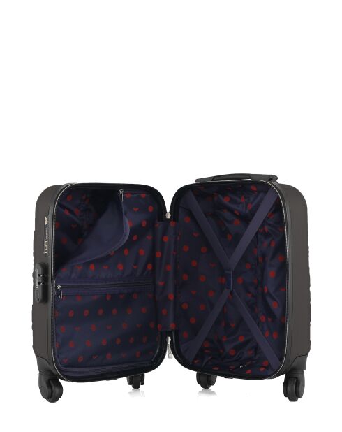 Valise cabine XXS en ABS Eleonor marron foncé - 46 x 32 x 20 cm