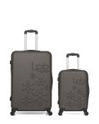 Set von 2 Eleonor dunkelbraunen ABS-Koffern — 75 x 47 x 29 cm