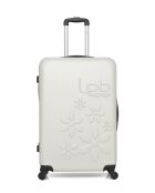 Lot de 3 valises en ABS Eleonor écrues - 75 x 47 x 29 cm