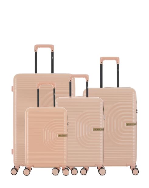 Lot de 4 valises en ABS Celia saumon - 76 x 49 x 29,5 cm