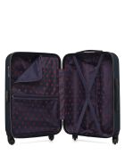 Lot de 3 valises en ABS Eleonor marine - 65 x 41 x 26 cm