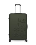 Lot de 3 valises en ABS Eleonor vert foncé - 75 x 47 x 29 cm