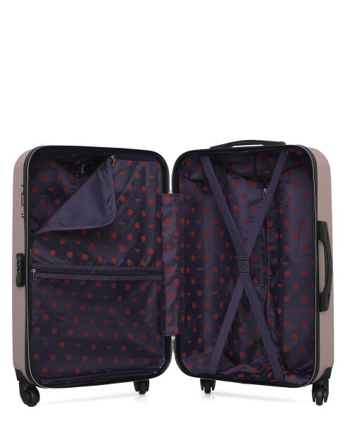 Valise weekend en ABS Eleonor rose clair - 65 x 41 x 26 cm