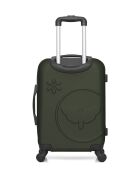 Valise cabine en ABS Eleonor vert foncé - 55 x 35 x 21 cm