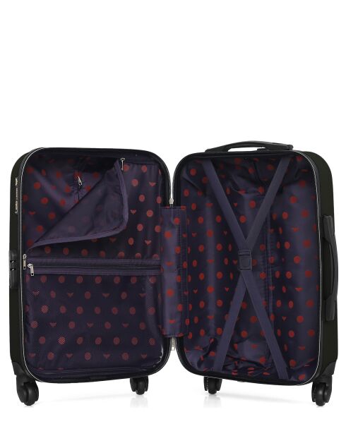 Valise cabine en ABS Eleonor vert foncé - 55 x 35 x 21 cm