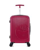 Valise cabine en ABS et polycarbonate Romane fuchsia - 55 x 35 x 21 cm