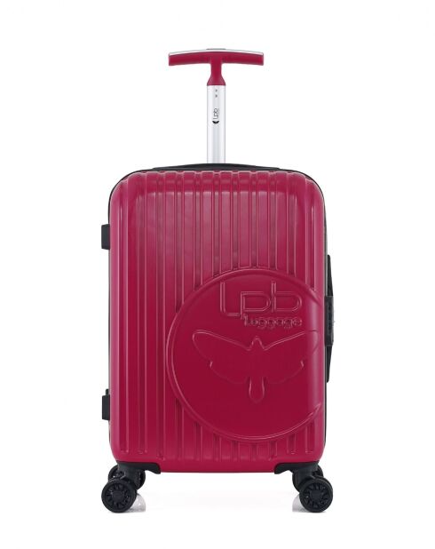 Valise cabine en ABS et polycarbonate Romane fuchsia - 55 x 35 x 21 cm