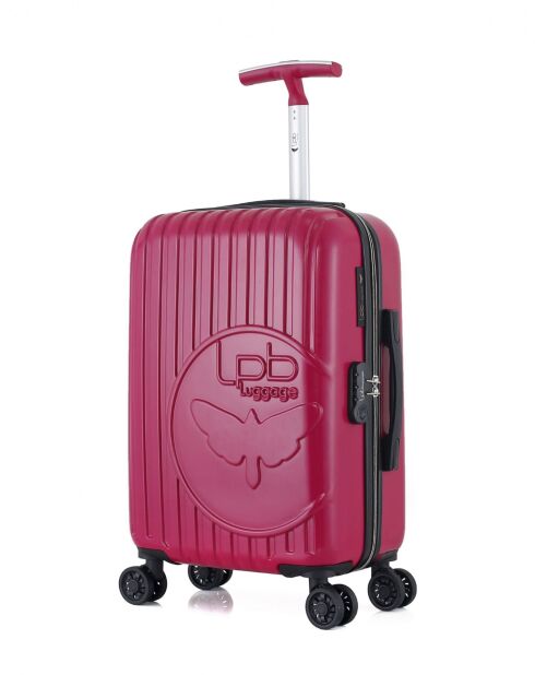 Valise cabine en ABS et polycarbonate Romane fuchsia - 55 x 35 x 21 cm