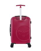 Valise cabine en ABS et polycarbonate Romane fuchsia - 55 x 35 x 21 cm