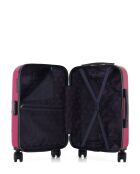Valise cabine en ABS et polycarbonate Romane fuchsia - 55 x 35 x 21 cm