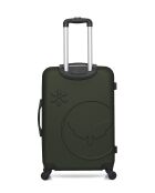Lot de 3 valises en ABS Eleonor vert foncé - 65 x 41 x 26 cm