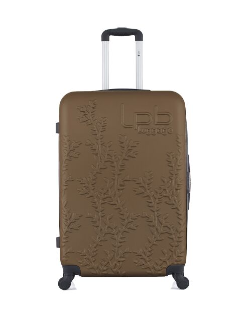Lot de 2 valises en ABS Nais brun clair - 75 x 47 x 29 cm