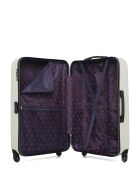 Lot de 2 valises en ABS Eleonor écrues - 75 x 47 x 29 cm