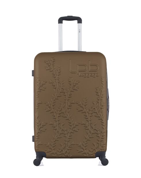Lot de 3 valises en ABS Nais brun clair - 75 x 47 x 29 cm