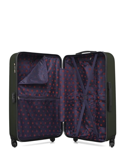 Set von 2 Eleonor dunkelgrünen ABS-Koffern — 75 x 47 x 29 cm