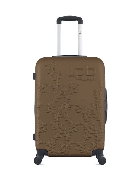 Lot de 3 valises en ABS Nais brun clair - 65 x 41 x 26 cm