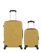 Set di 2 valigie in ABS giallo - 65 x 41 x 26 cm