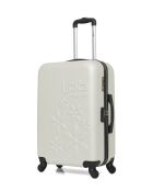 Lot de 3 valises en ABS Eleonor écrues - 65 x 41 x 26 cm